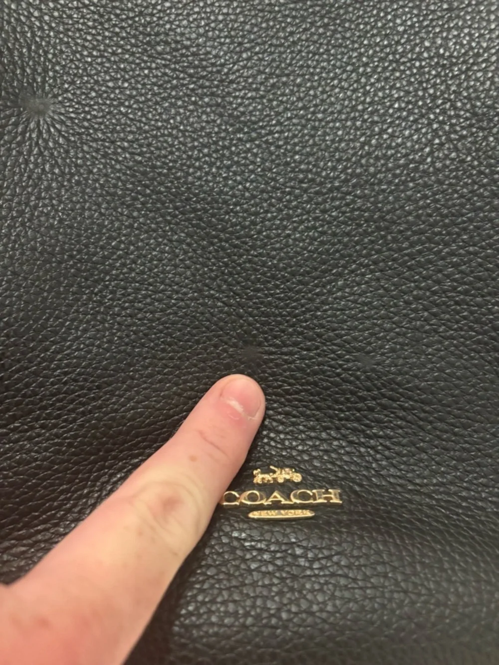 Coach Val Duffle Bag Black Carry Strap Authentic Pebble Black Leather Crossbody - Picture 8 of 8